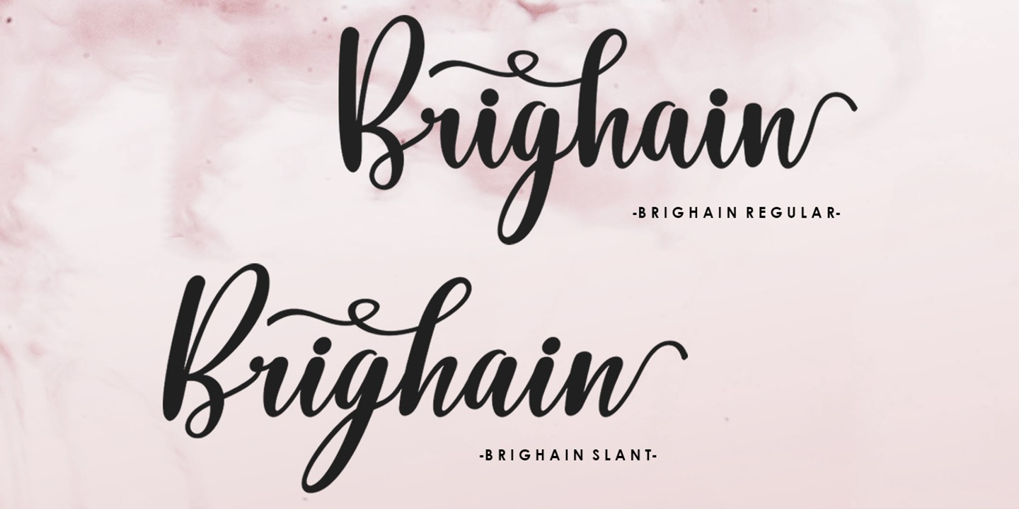 Пример шрифта Brighain Script #8